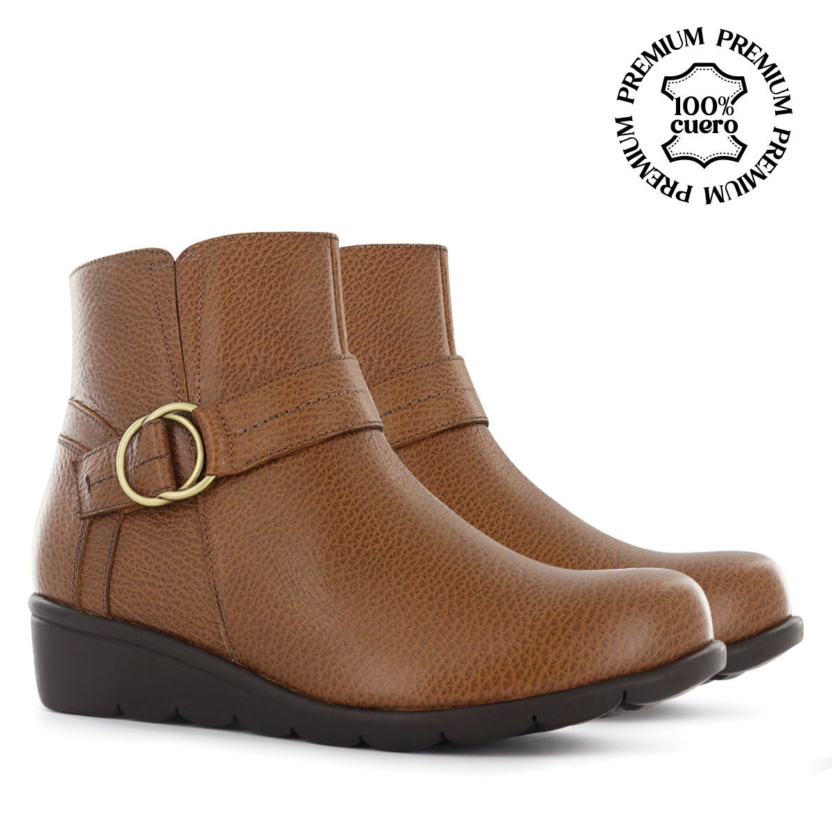 ECCO - Botas Confort Mujer Ecco Flexxi14 Toffee Cuero