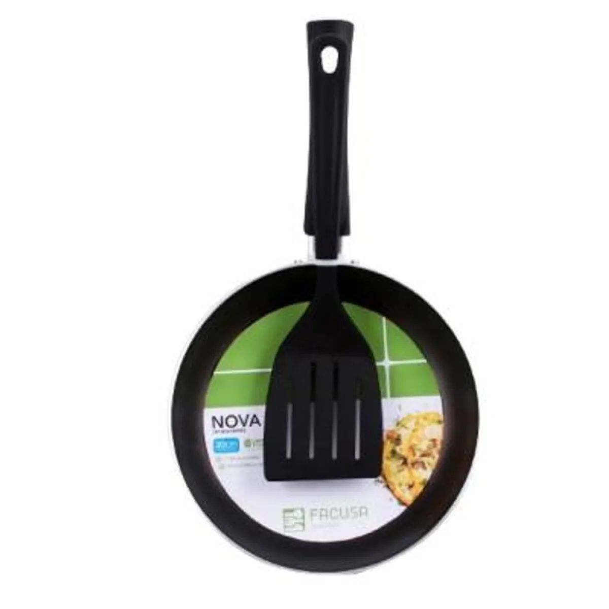 FACUSA - Sarten Antiadherente Nova 20cm + Espátula de Nylon Facusa