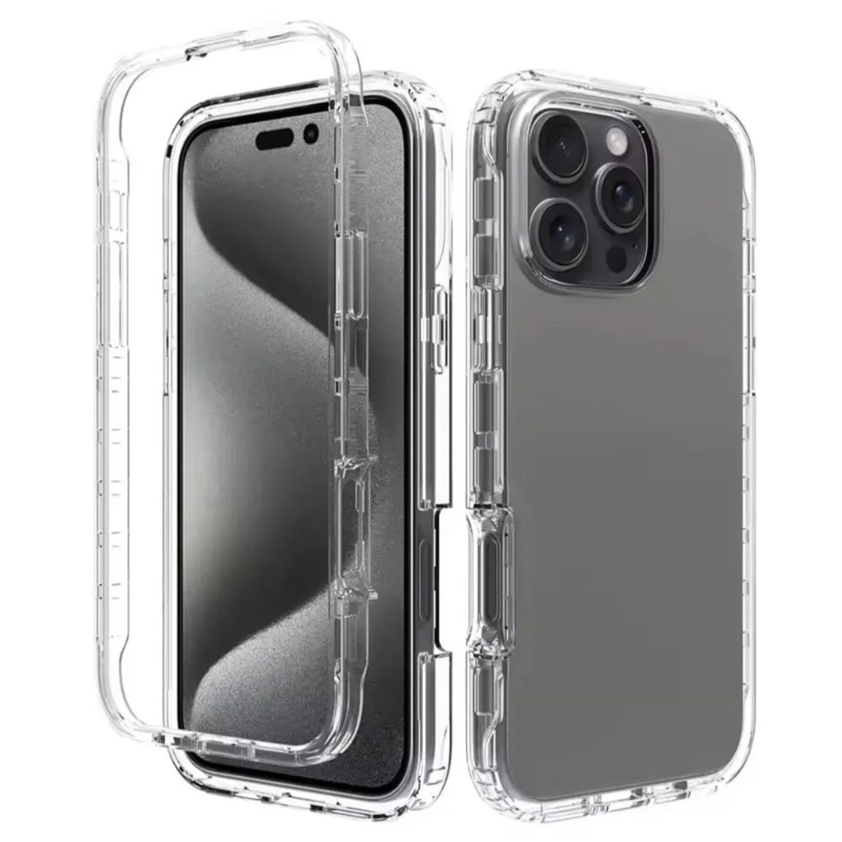JET - CASE 360 3 EN 1 TRANSPARENTE IPHONE 15 PRO