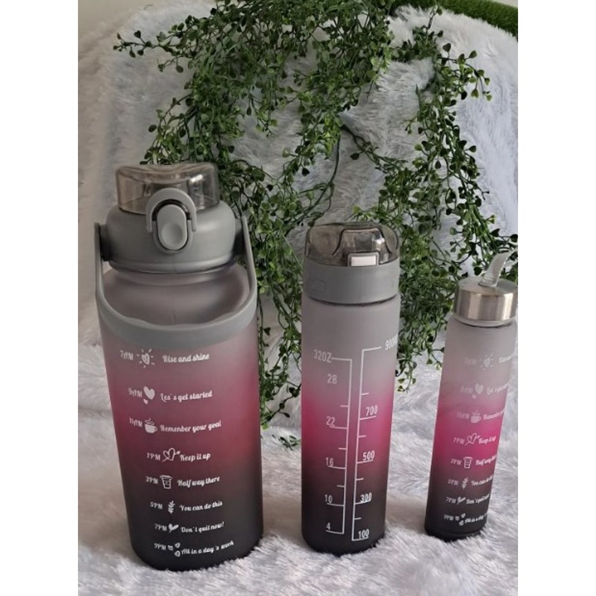 GENERICO - Set de 3 tomatodos motivacional trio deportivo+ stickers plomo