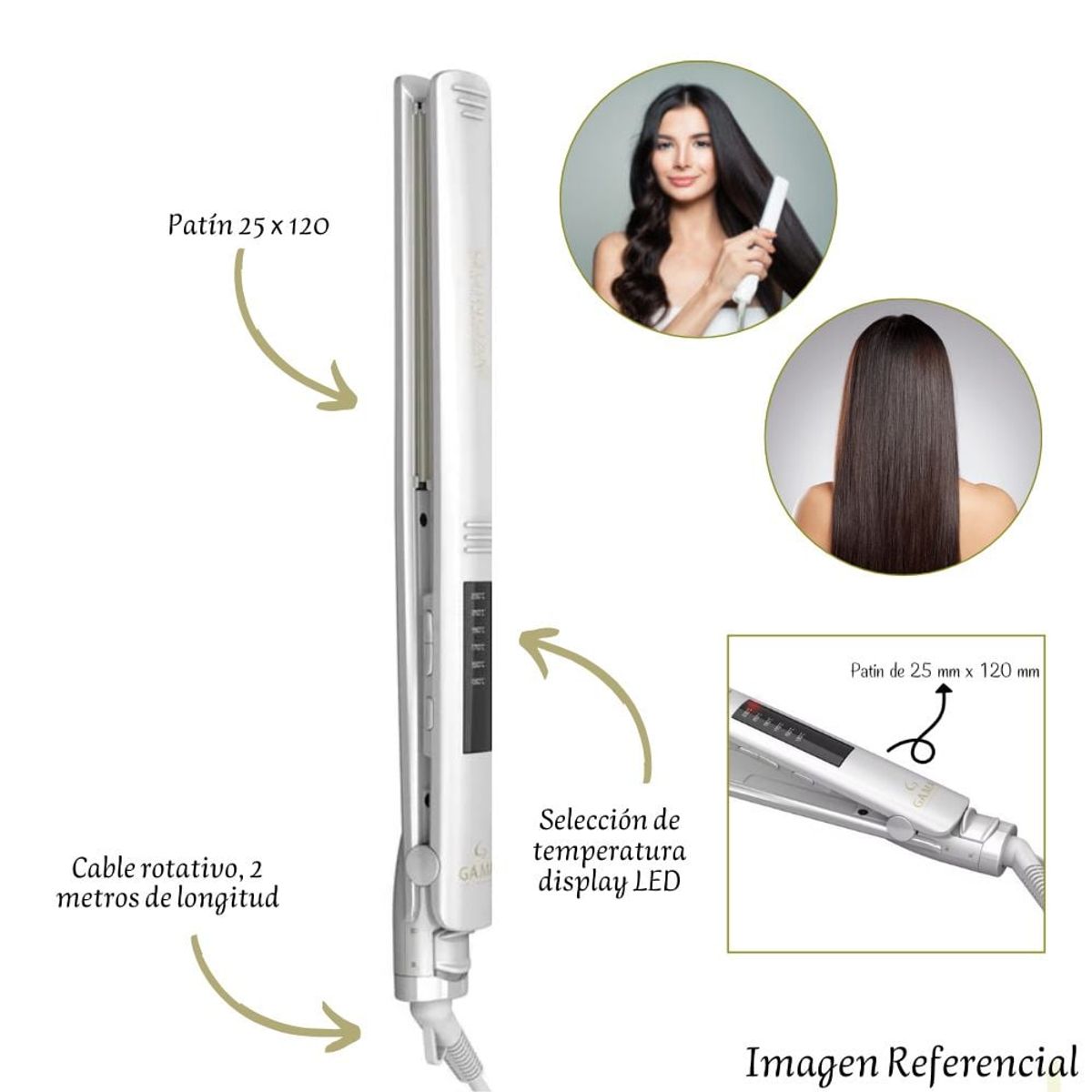 GAMA - Plancha Alisadora Gama Quinoa Led 230°C-450°F