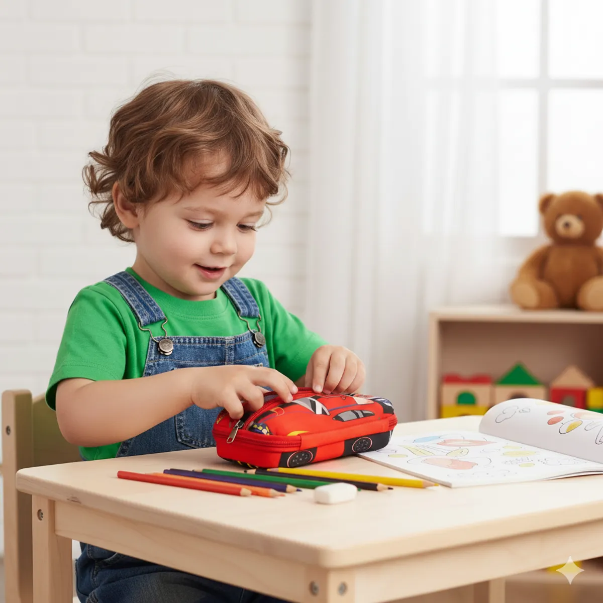 GENERICO - Cartuchera Auto Rojo