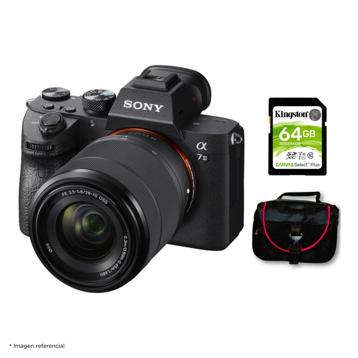 SONY - Cámara Sony Alpha 7 III Mirrorless + Lente 28-70mm + Kit Básico.