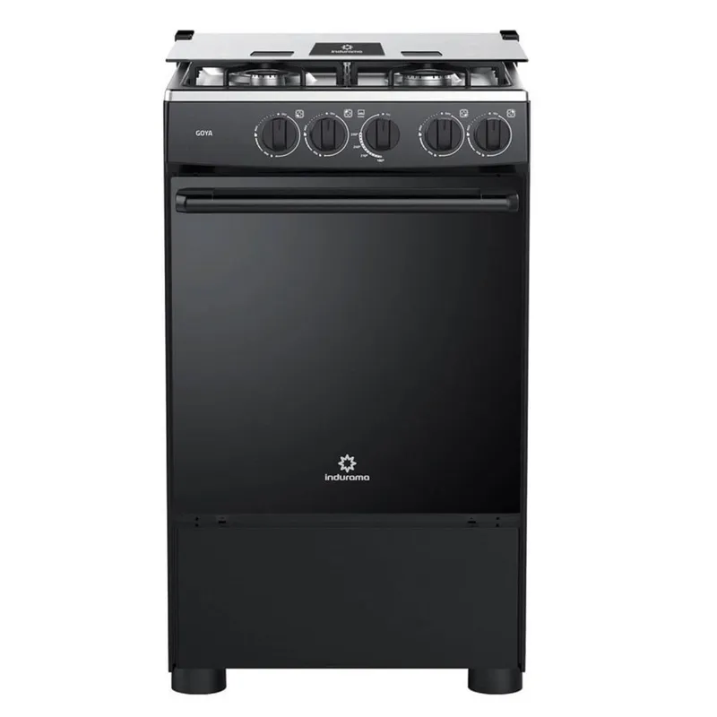 INDURAMA - Cocina de 4 Hornillas Indurama Goya Negra