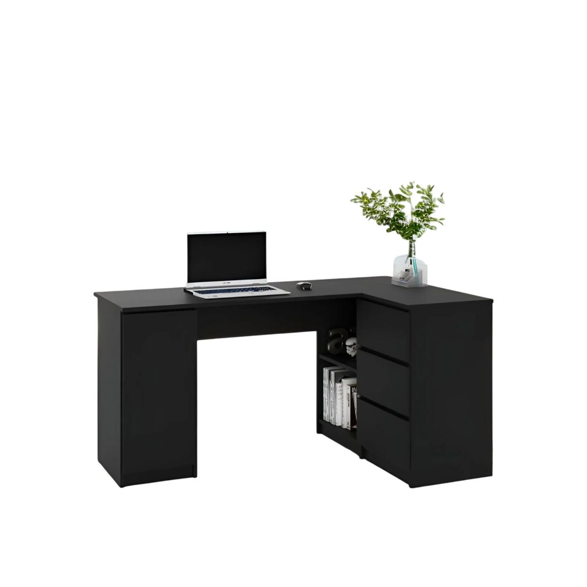 PELIKANO - Escritorio Gamer en L 150 x 85 cm Negro Innovaciones Lumik