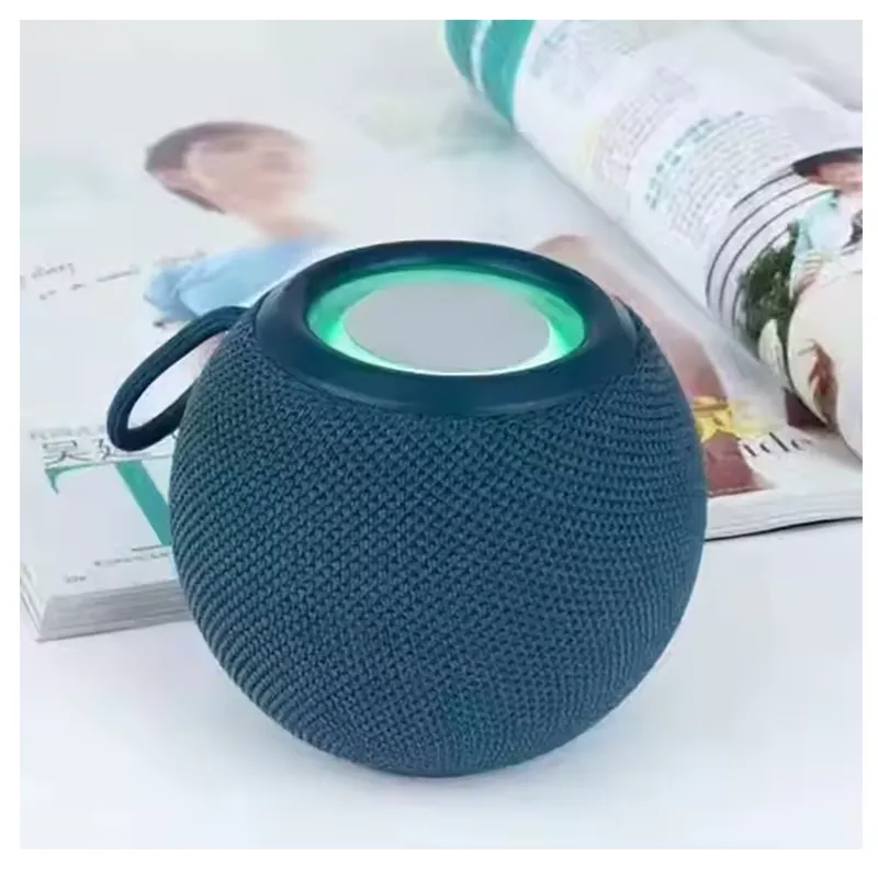 GENERICO - PARLANTE REDONDO CON LUZ LED AZUL