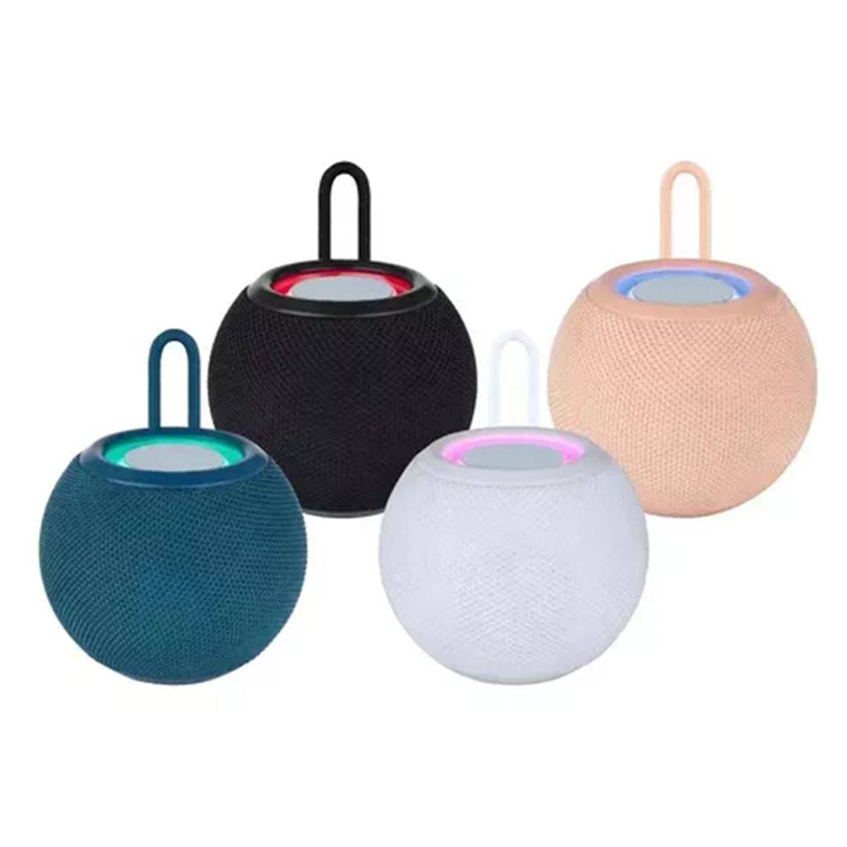 GENERICO - PARLANTE REDONDO CON LUZ LED AZUL