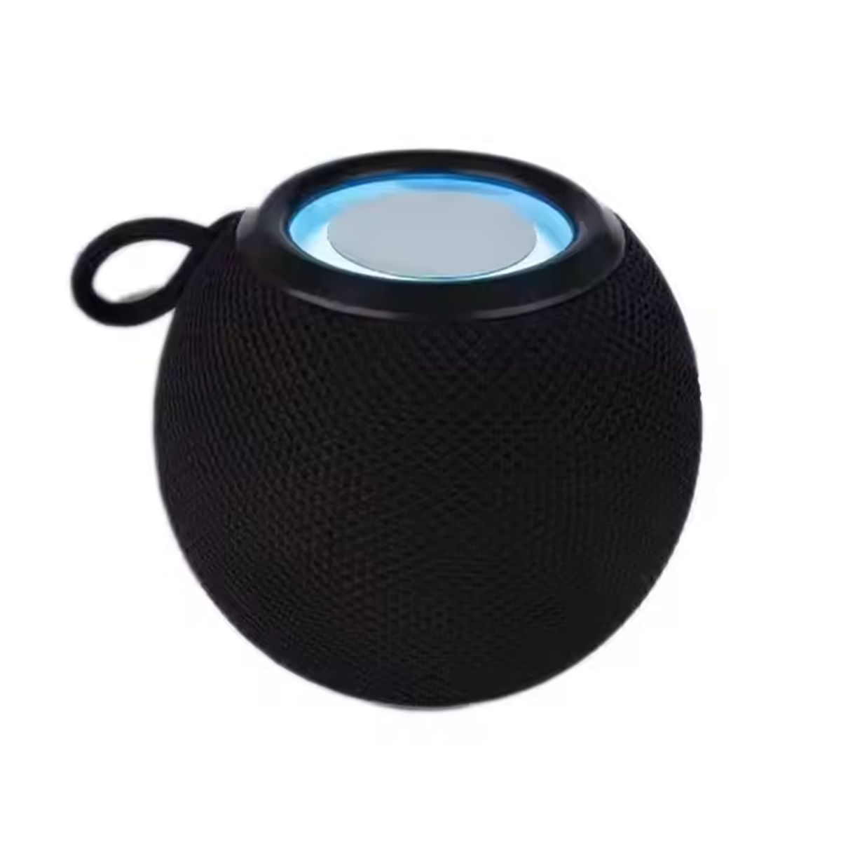 GENERICO - PARLANTE REDONDO CON LUZ LED NEGRO