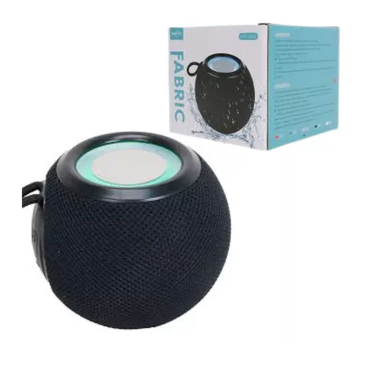 GENERICO - PARLANTE REDONDO CON LUZ LED NEGRO