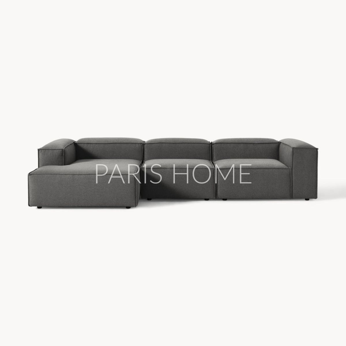 GENERICO - Sofá Esquinero Izquierdo Monarch  Tejido - Gris Oscuro