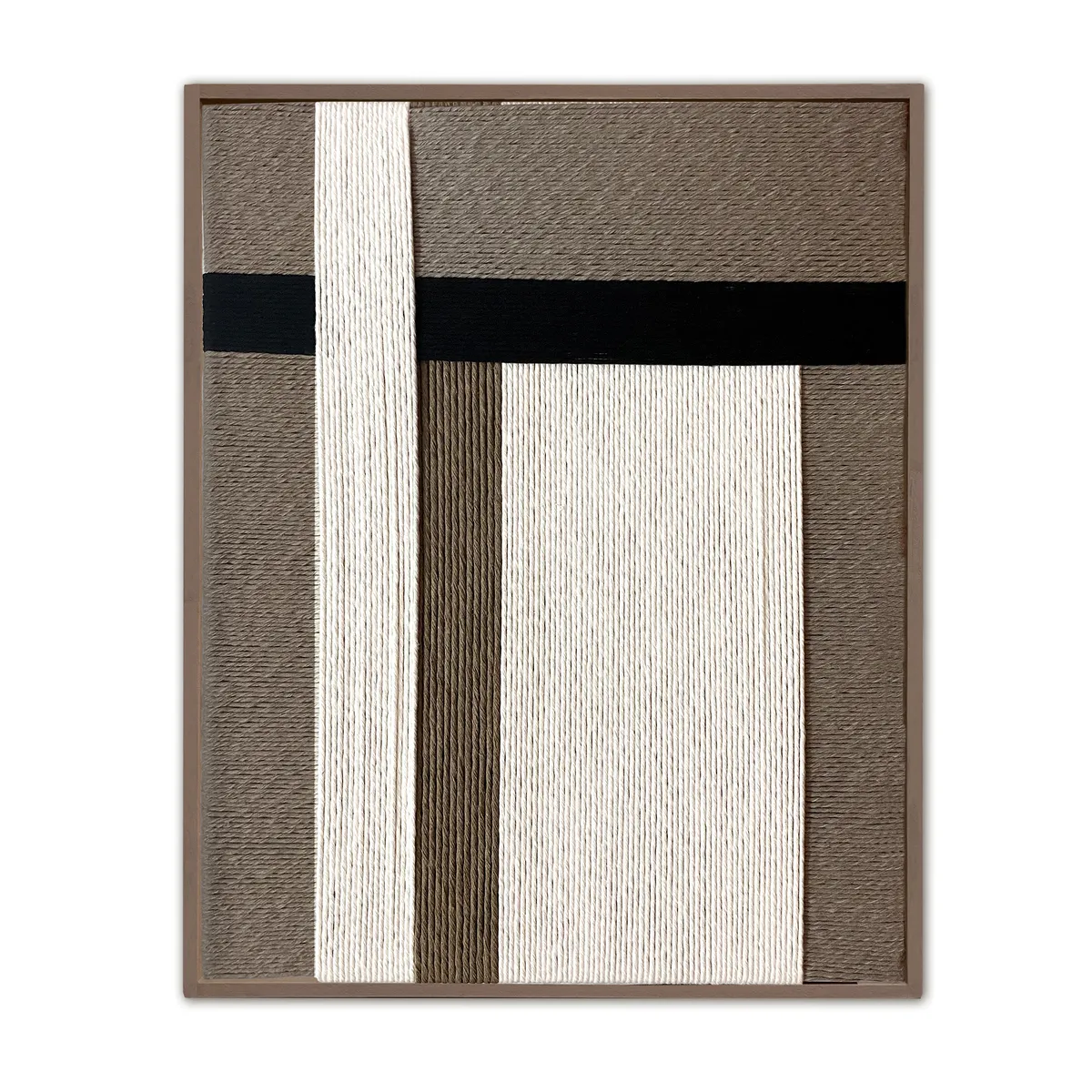 TEJICORP - Cuadro Desert Nórdico lienzo trenzado con hilos de algodón