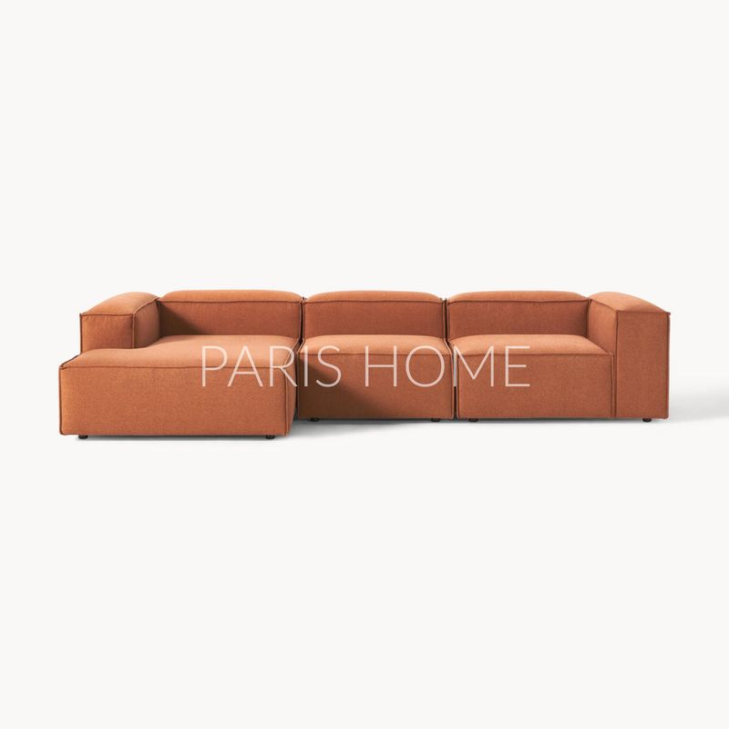 GENERICO - Sofá Esquinero Izquierdo Monarch Tejido - Terracota