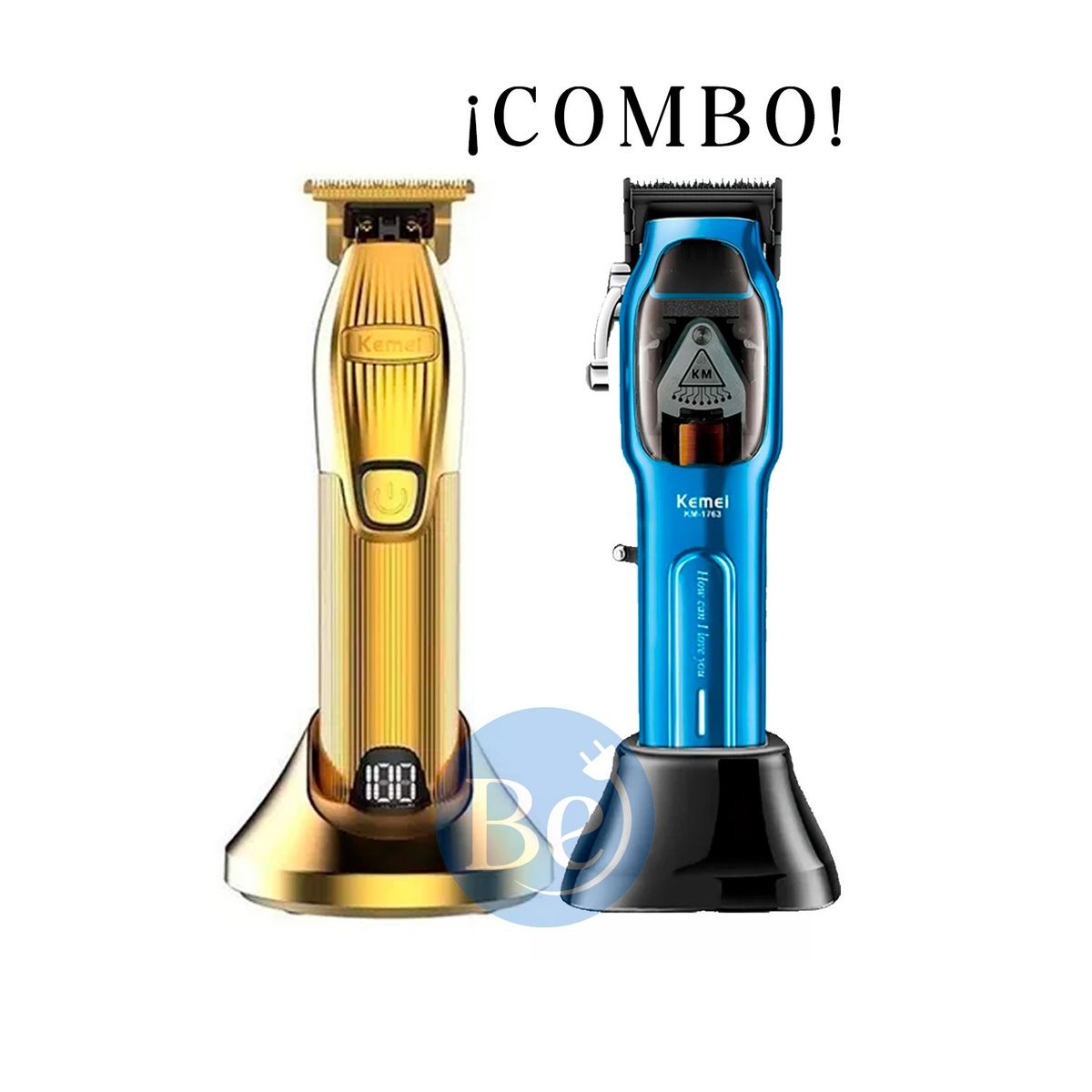 KEMEI - Combo Kemei Cortadora KM-1763 y Trimmer KM-I32S