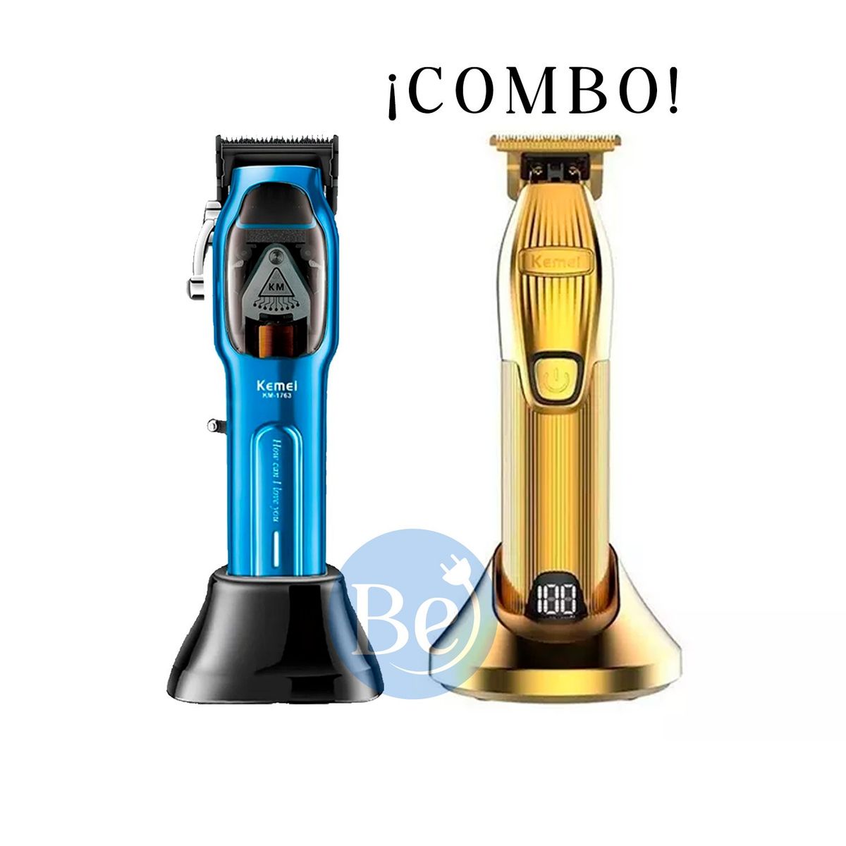 KEMEI - Combo Kemei Cortadora KM-1763 y Trimmer KM-I32S