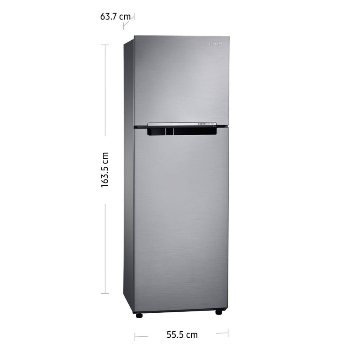 SAMSUNG - Refrigeradora Samsung Top Freezer con Compresor Digital Inverter 255 LT RT25FARADS8