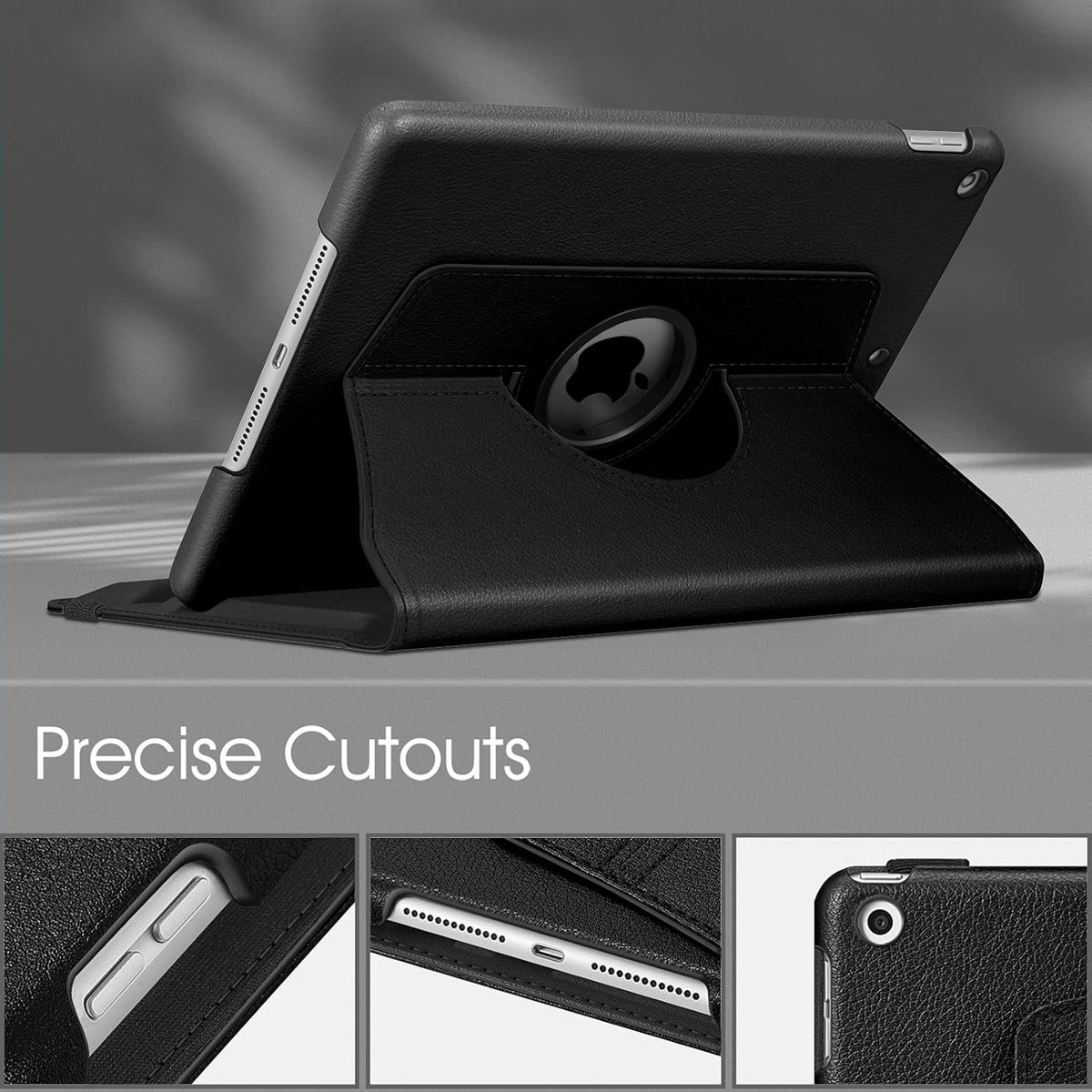 FUNDAANTIGOLPES - Funda Giratoria para IPAD 10.2 7ma Generación Negro