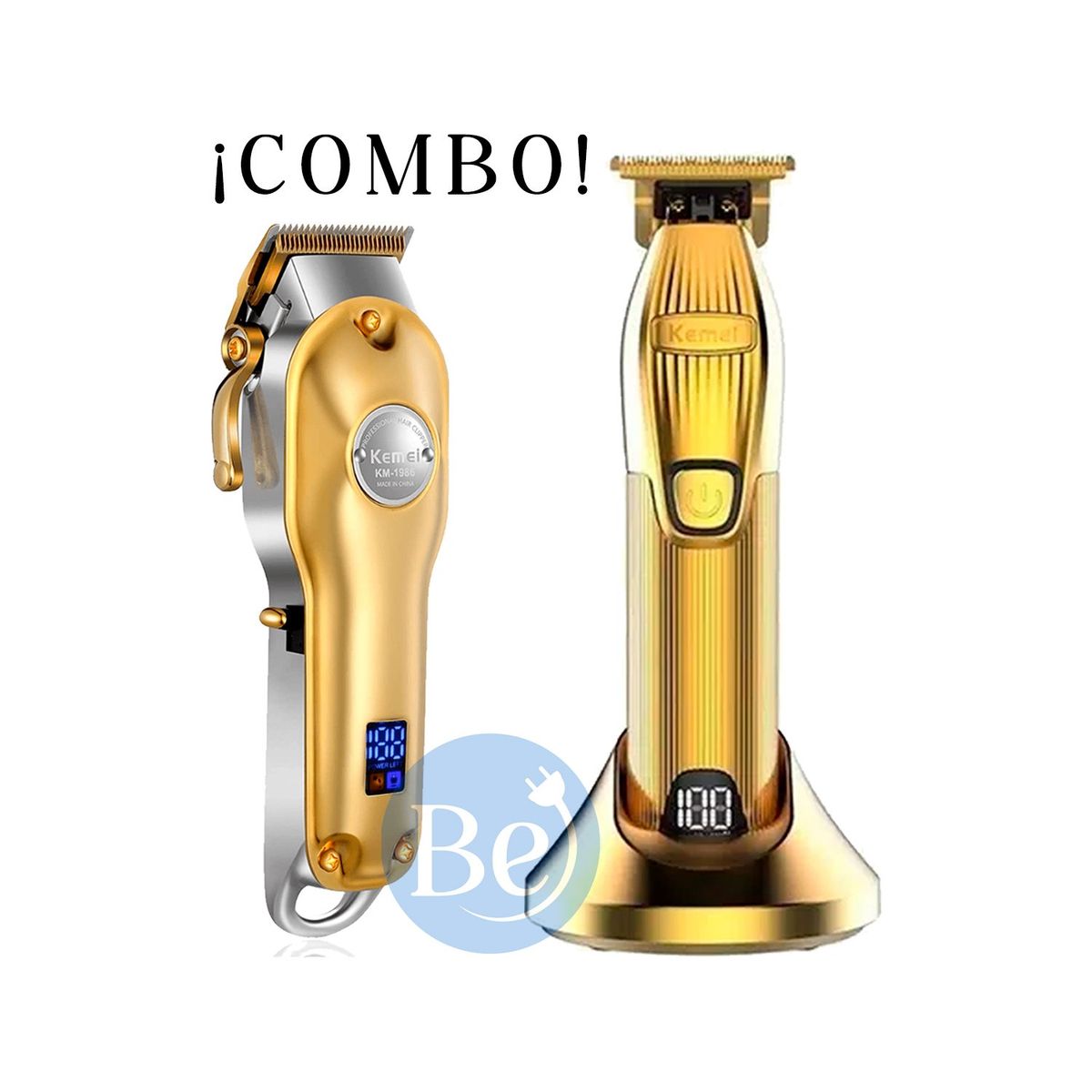 KEMEI - Combo Kemei Cortadora KM-1986 y Trimmer KM-I32S