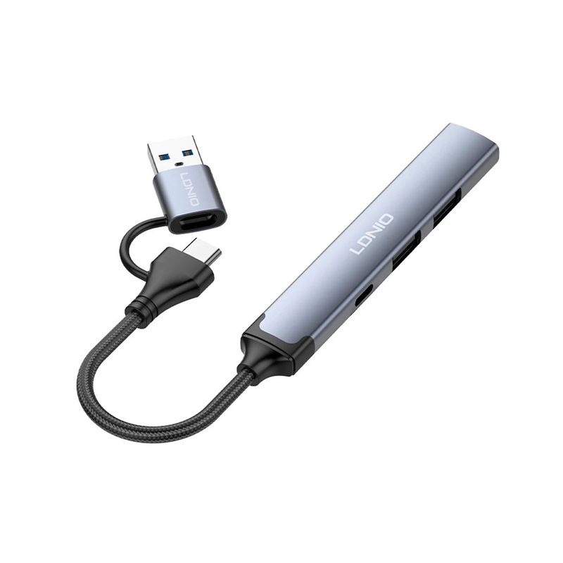 LDNIO - Adaptador Hub Ldnio DS-64C Usb +Tipo C 4en 1 Multifunción