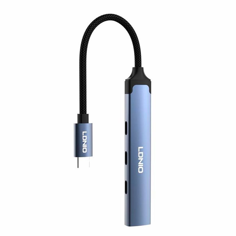 LDNIO - Adaptador Hub Ldnio DS-74C Tipo C Multifunción 4en1 5gbps