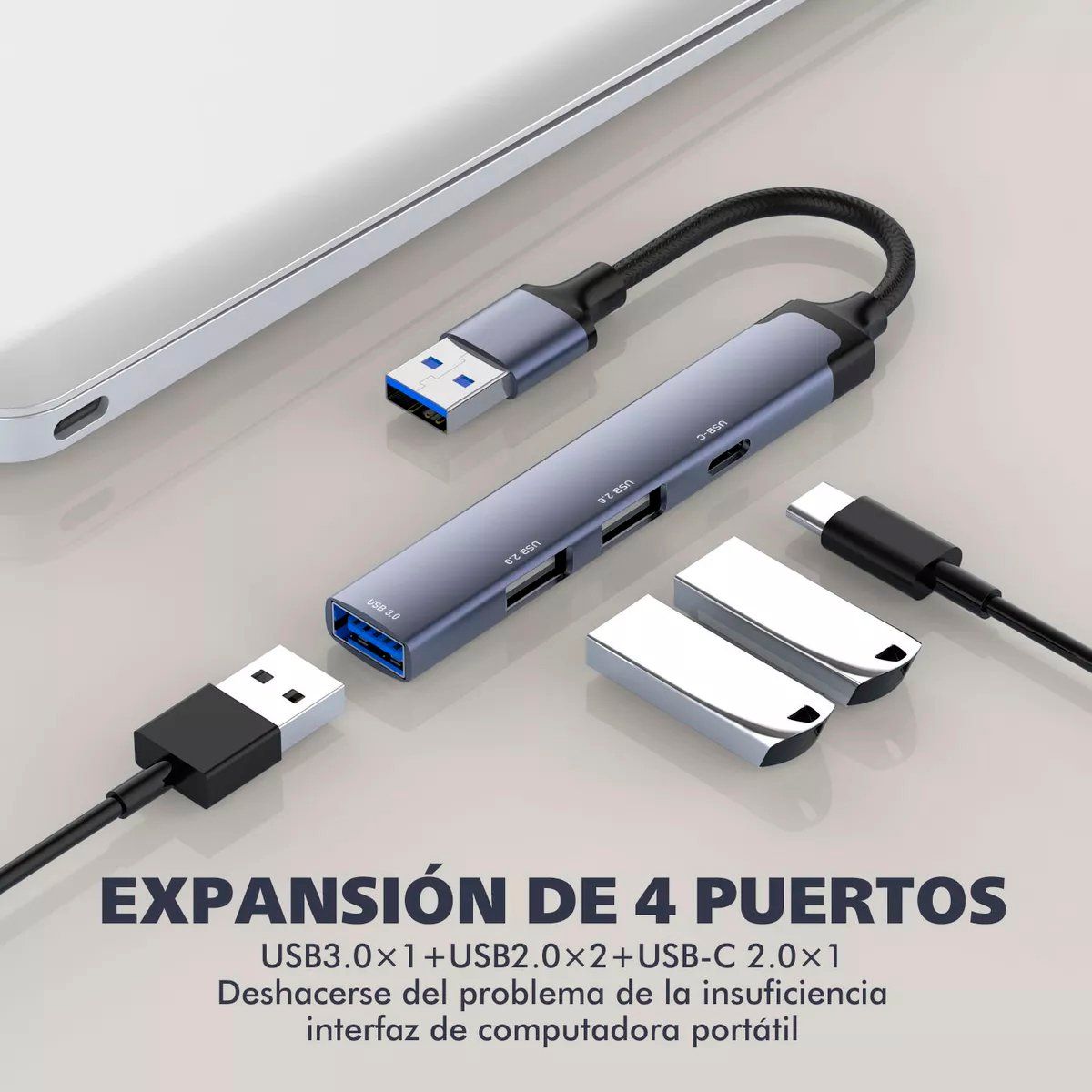 LDNIO - Adaptador Hub Ldnio DS-44C 4 Puertos Usb