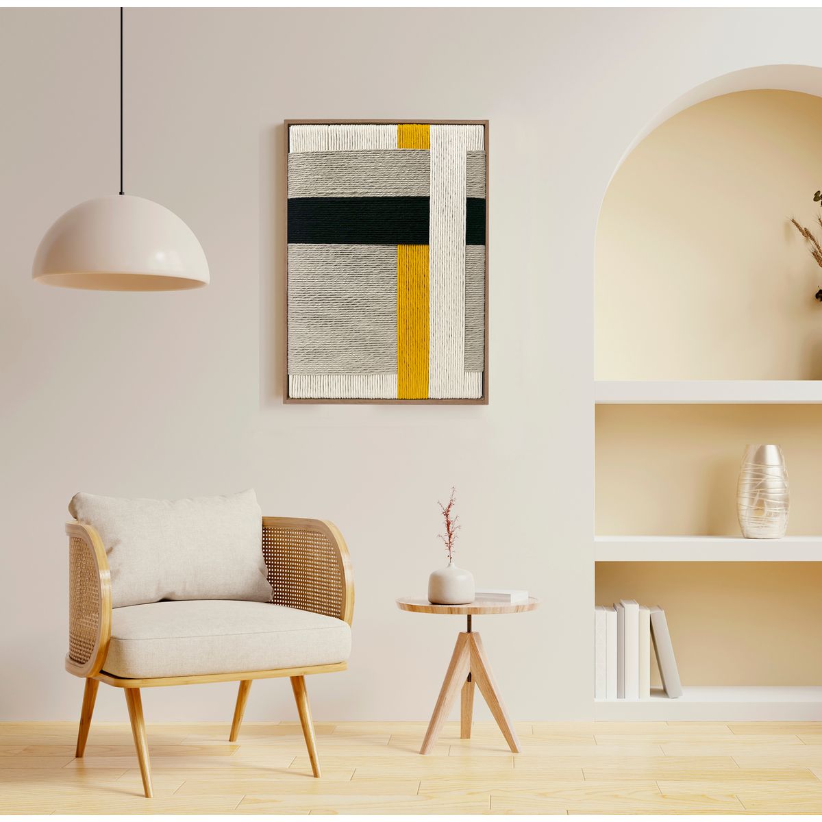 TEJICORP - Cuadro Mina lienzo trenzado con hilos de algodón