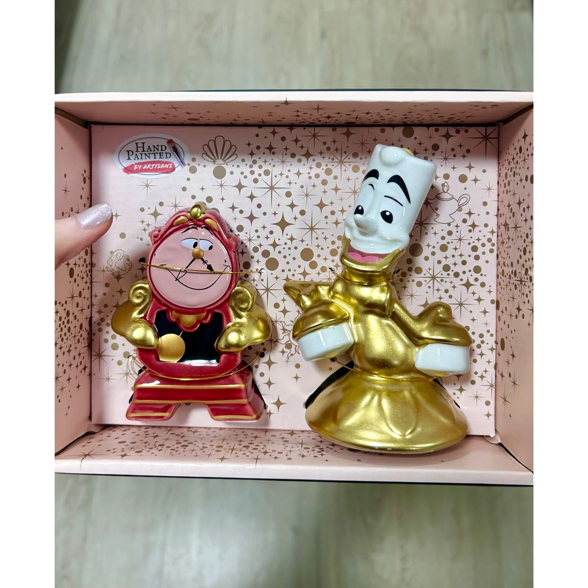 XCLUSIVE - Cogsworth y Lumiere - Reloj y candelabro salero y pimentero