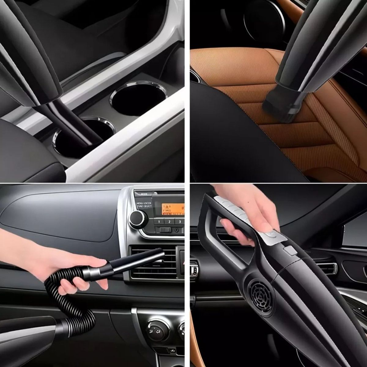 GENERICO - KIT ASPIRADORA PORTATIL INALAMBRICA  PARA AUTOS HOGAR 120W