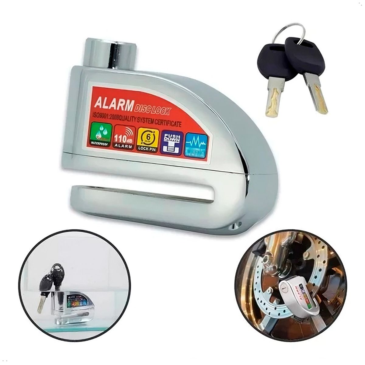 KMASTER - Candado de Disco pesado para moto Alarma Kmaster Motocicleta Bicicleta