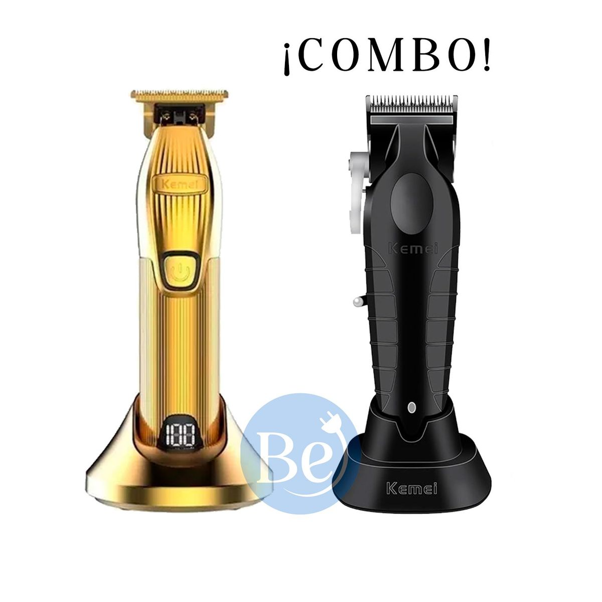 KEMEI - Combo Kemei Cortadora KM-2296 y Trimmer KM-I32S