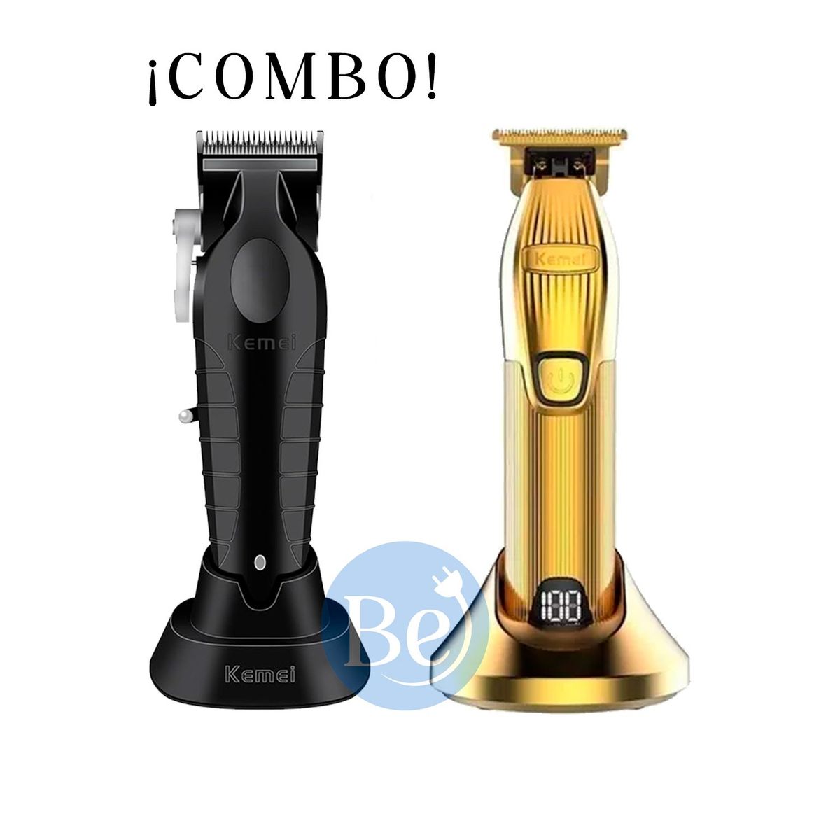 KEMEI - Combo Kemei Cortadora KM-2296 y Trimmer KM-I32S
