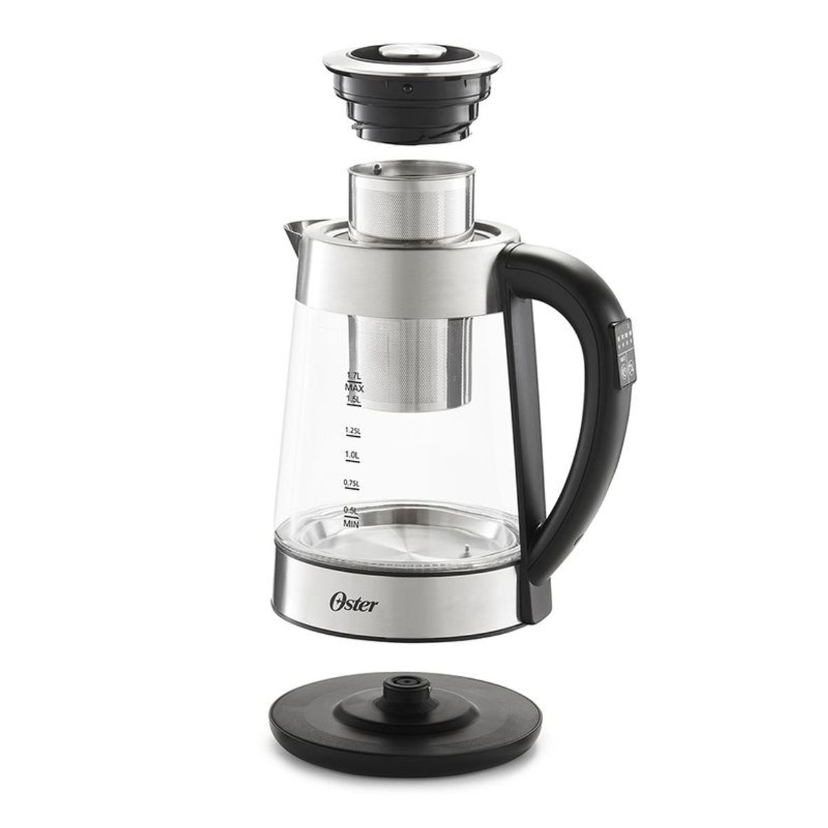 OSTER - Hervidor de vidrio OSTER con infusor de té BVSTKT8990