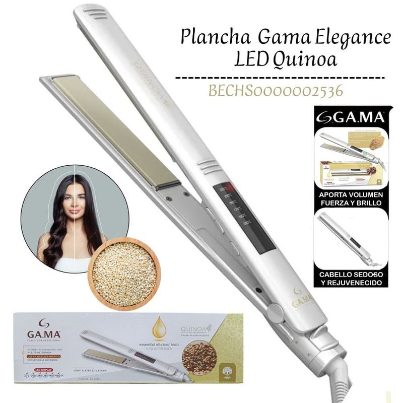 GAMA - Plancha Alisadora Gama Quinoa Led 230°C - 450°F Dig