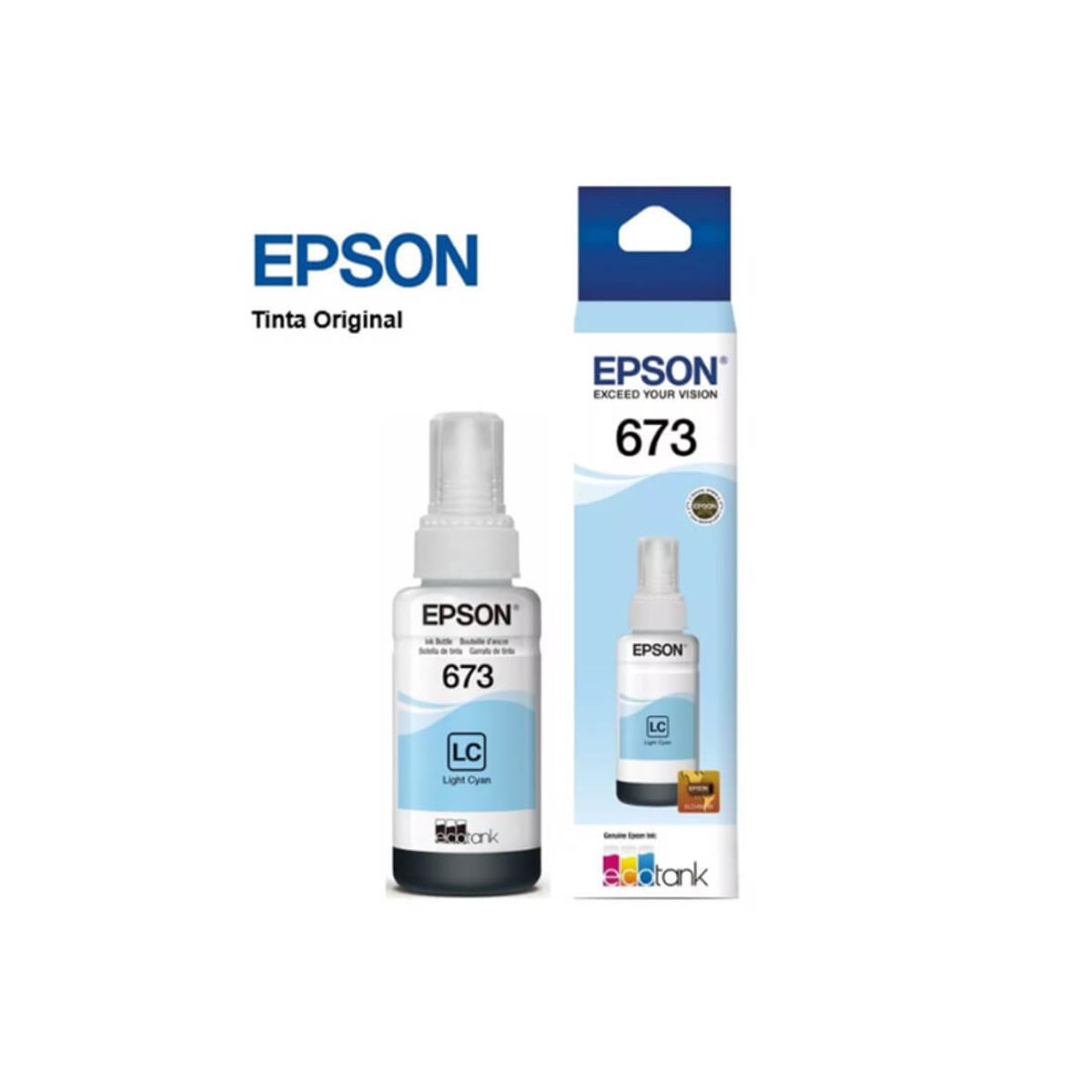 EPSON - Botella de tinta EPSON Cyan Light T673