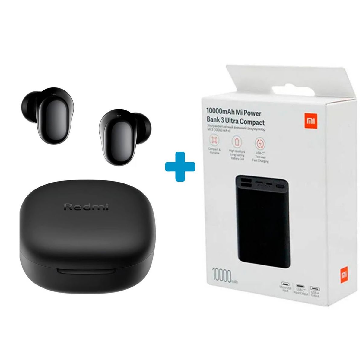 XIAOMI - Pack Audífonos Xiaomi Redmi Buds 6 Play + Power Bank Compact 10000mah