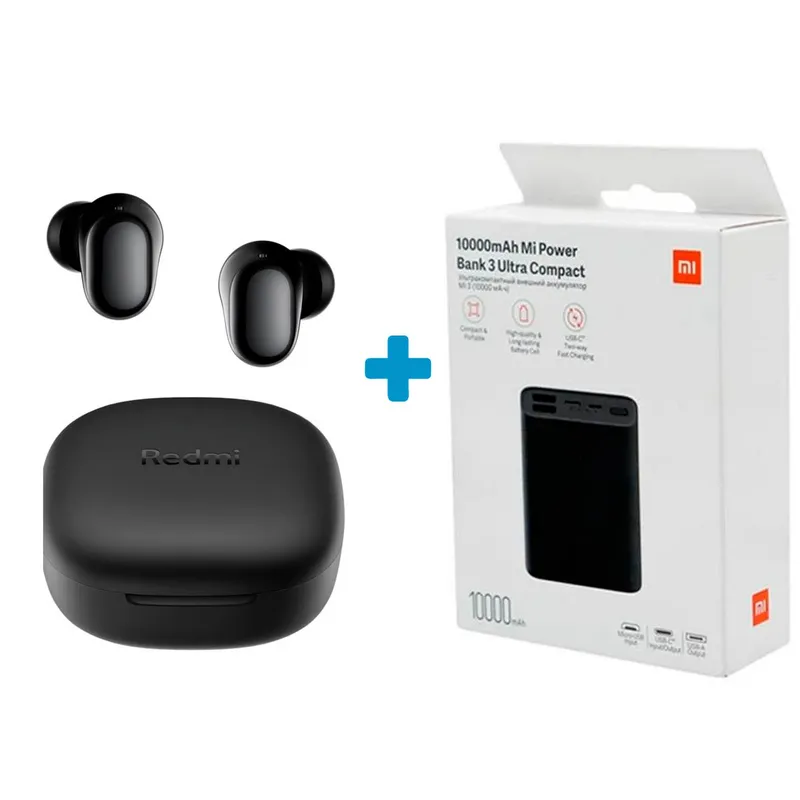 XIAOMI - Pack Audífonos Xiaomi Redmi Buds 6 Play + Power Bank Compact 10000mah