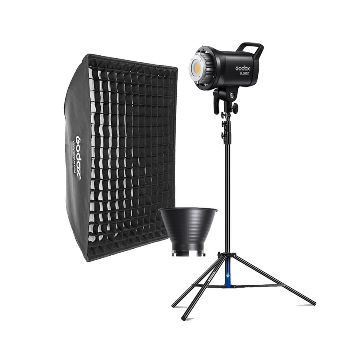GODOX - Luz Continua Godox SL60IID + Parante + Softbox FW80120