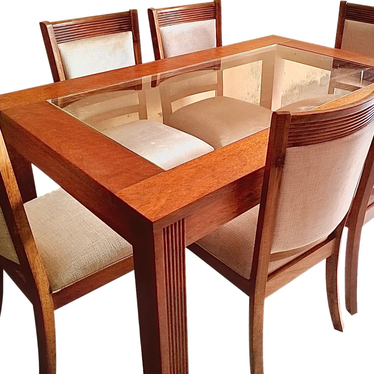 STIL NOVO - JUEGO COMEDOR 6 SILLAS CATALEYA BEIGE