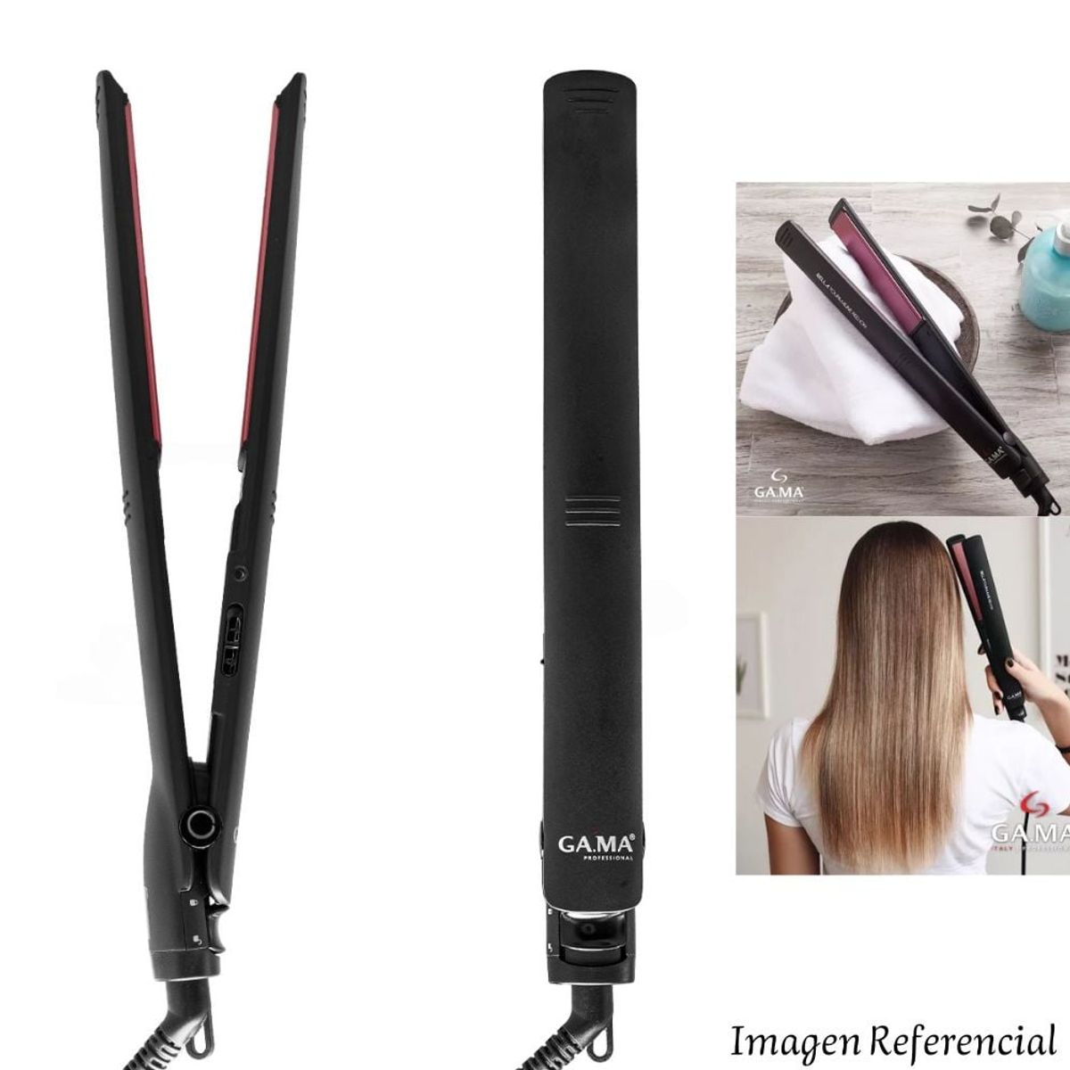 GAMA - Plancha Alisadora Gama Bella Tourmaline Red Ion On Off