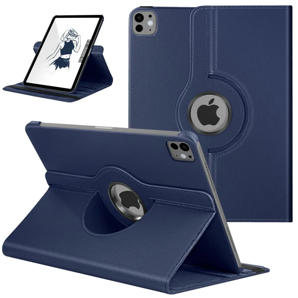 FUNDAANTIGOLPES - Funda Giratoria para IPAD PRO 11" 2024 Azul