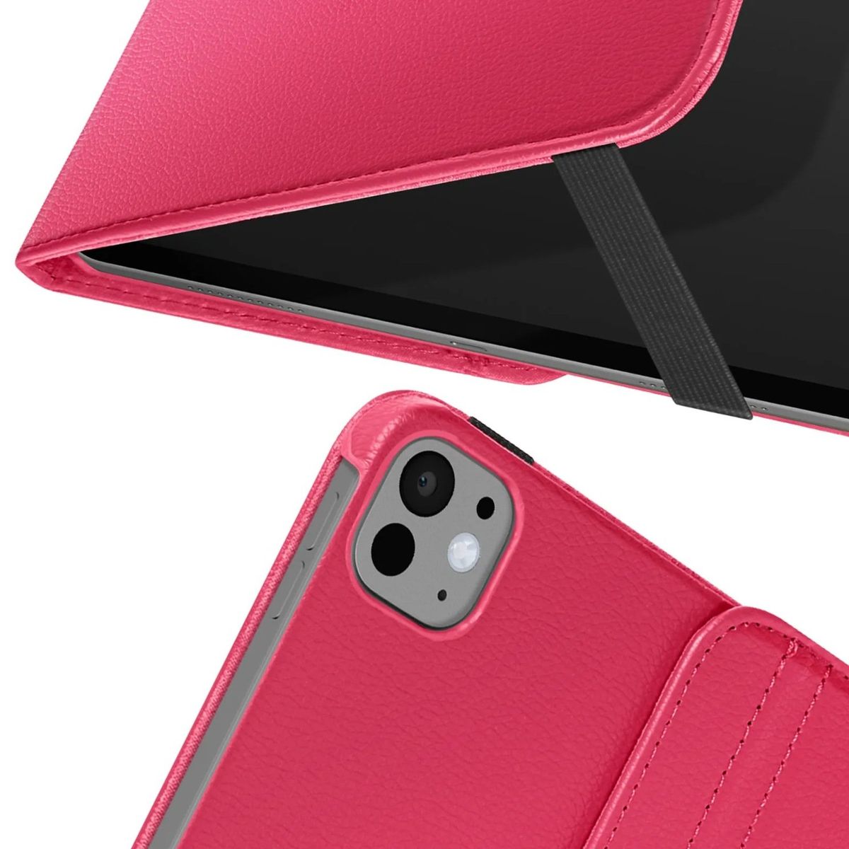 FUNDAANTIGOLPES - Funda Giratoria para IPAD PRO 11" 2024 Fucsia