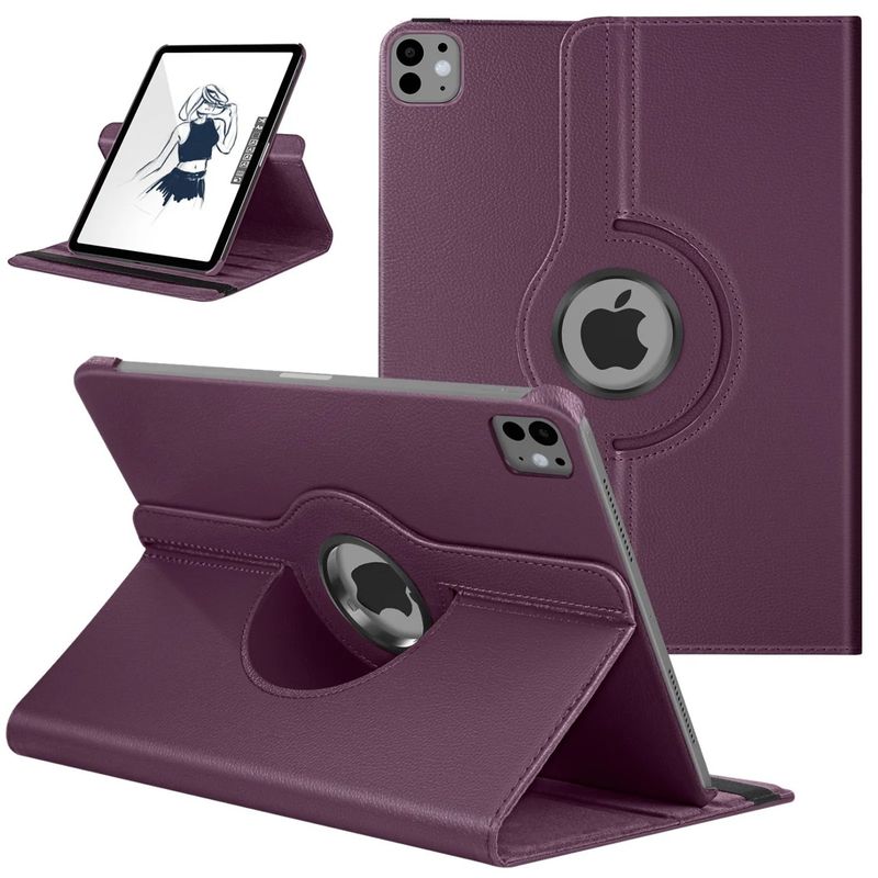 FUNDAANTIGOLPES - Funda Giratoria para IPAD PRO 11" 2024 Morado