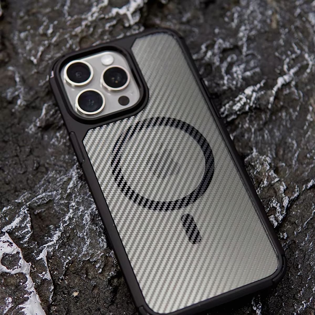 OEM - Case mate magsafe con textura de fibra de carbono - IPHONE 15 PRO MAX