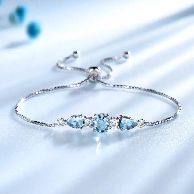 GENERICO - Pulsera Topazio con Brillo Celestial - Plata 925