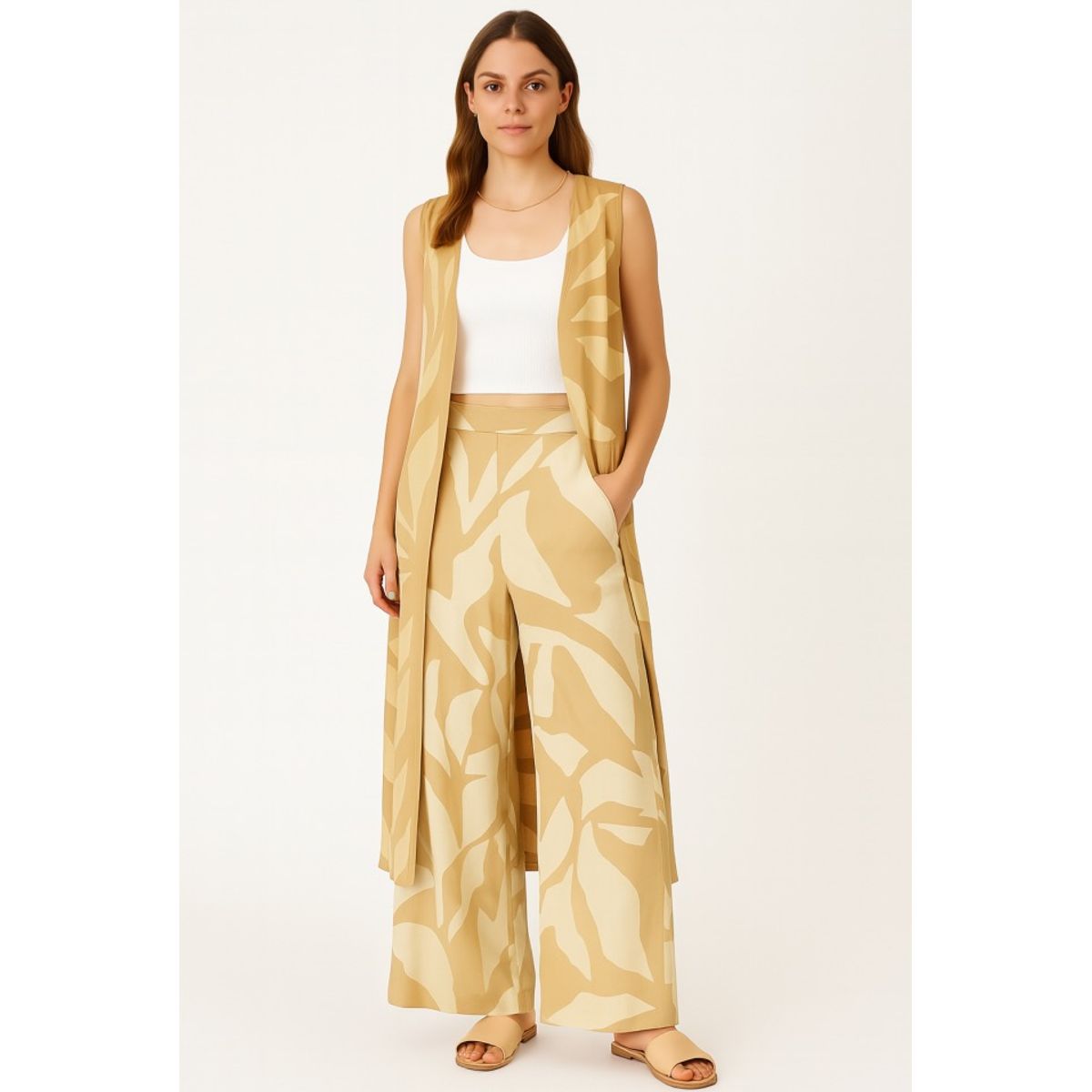 AMA OUTFITTERS - SET TAHITI VESTIDO Y PALAZO