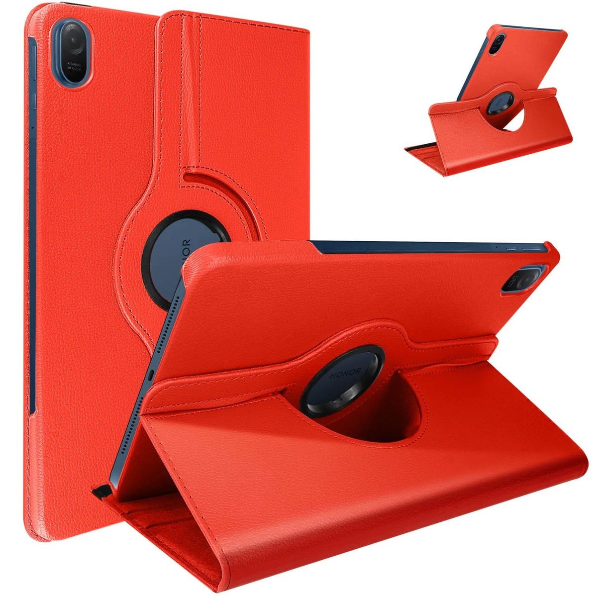 FUNDAANTIGOLPES - Funda Giratoria para Tablet Honor pad X9 11.5 Rojo
