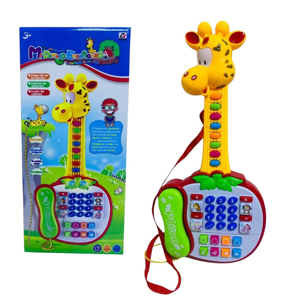 GENERICO - Guitarra Musical Jirafa Con Luces y Sonido