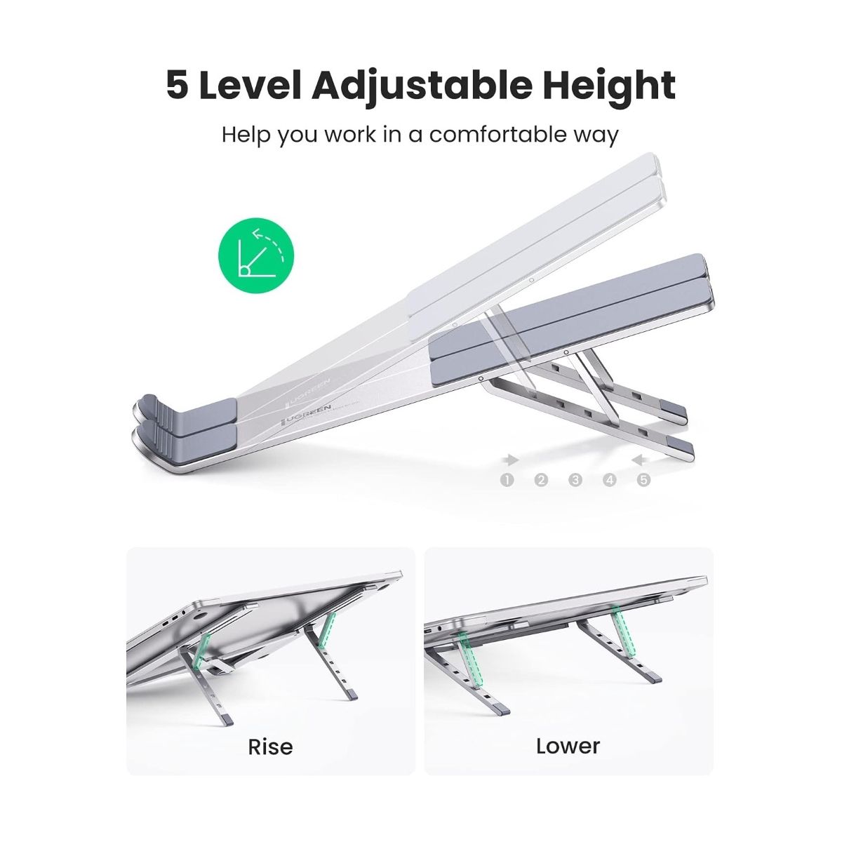 UGREEN - Soporte de Aluminio Ajustable Portatil hasta 173pulg UGREEN