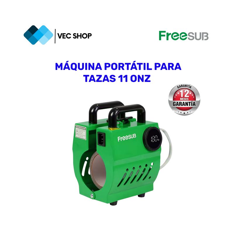GENERICO - Maquina de Sublimación Portátil para Tazas 11 oz Sublimadora Freesub