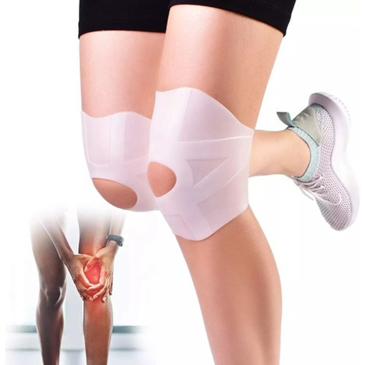GENERICO - Rodillera De Compresión De Silicona Alivio del Dolor