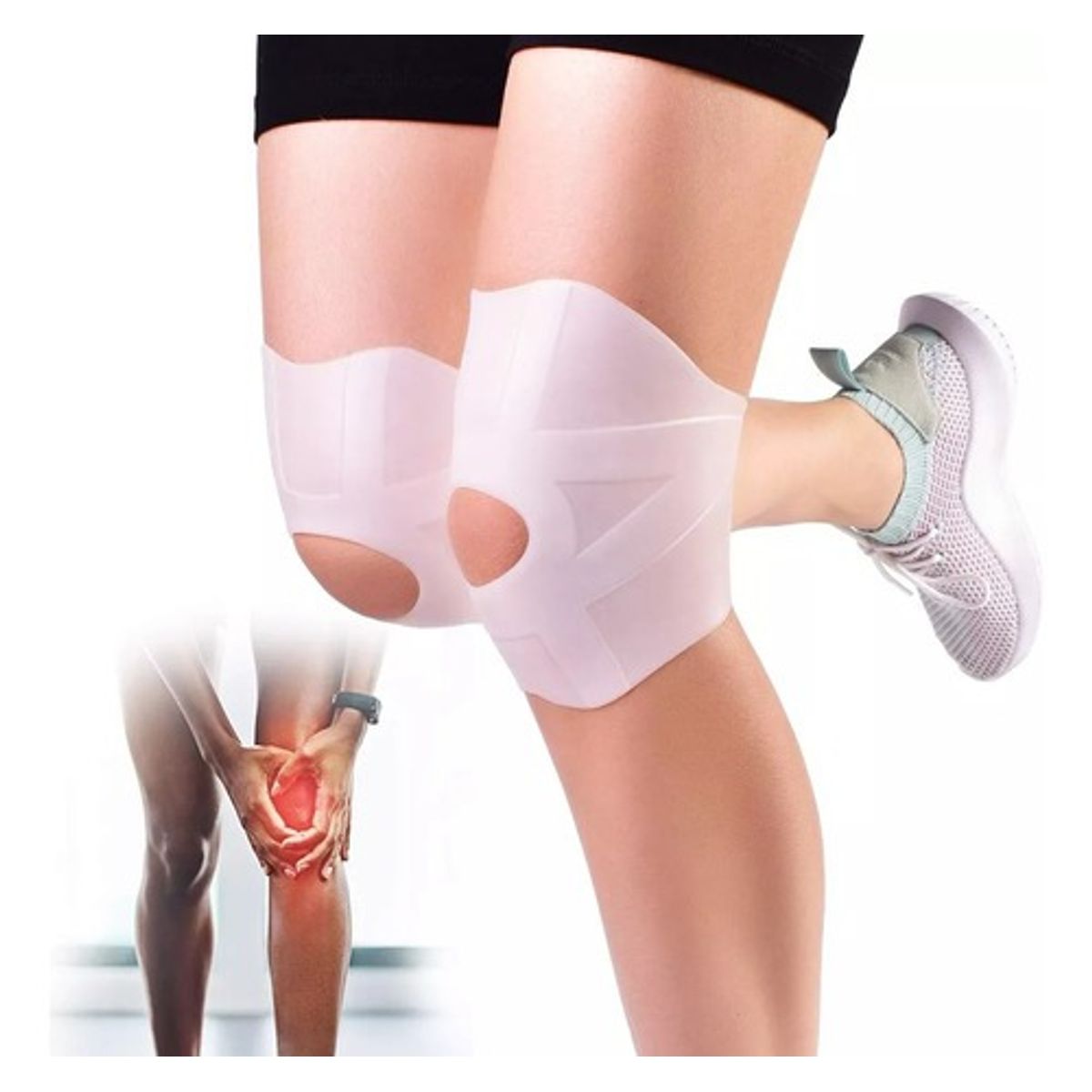 GENERICO - Rodillera De Compresión De Silicona Alivio del Dolor